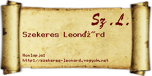 Szekeres Leonárd névjegykártya